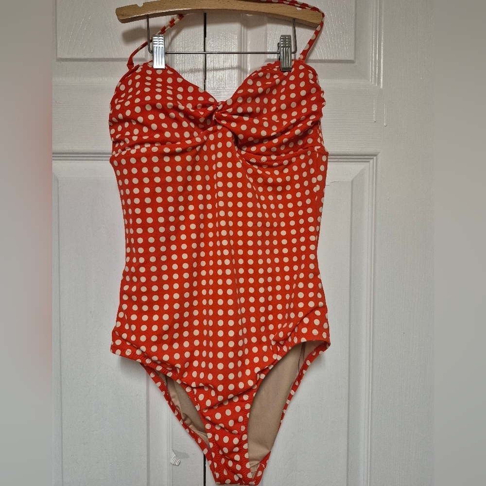J. Crew Orange Flutter Sleeve Blouse with Tie Front